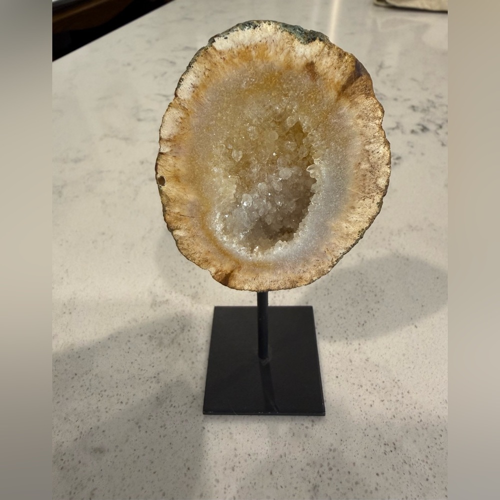 Agate Geode on Stand